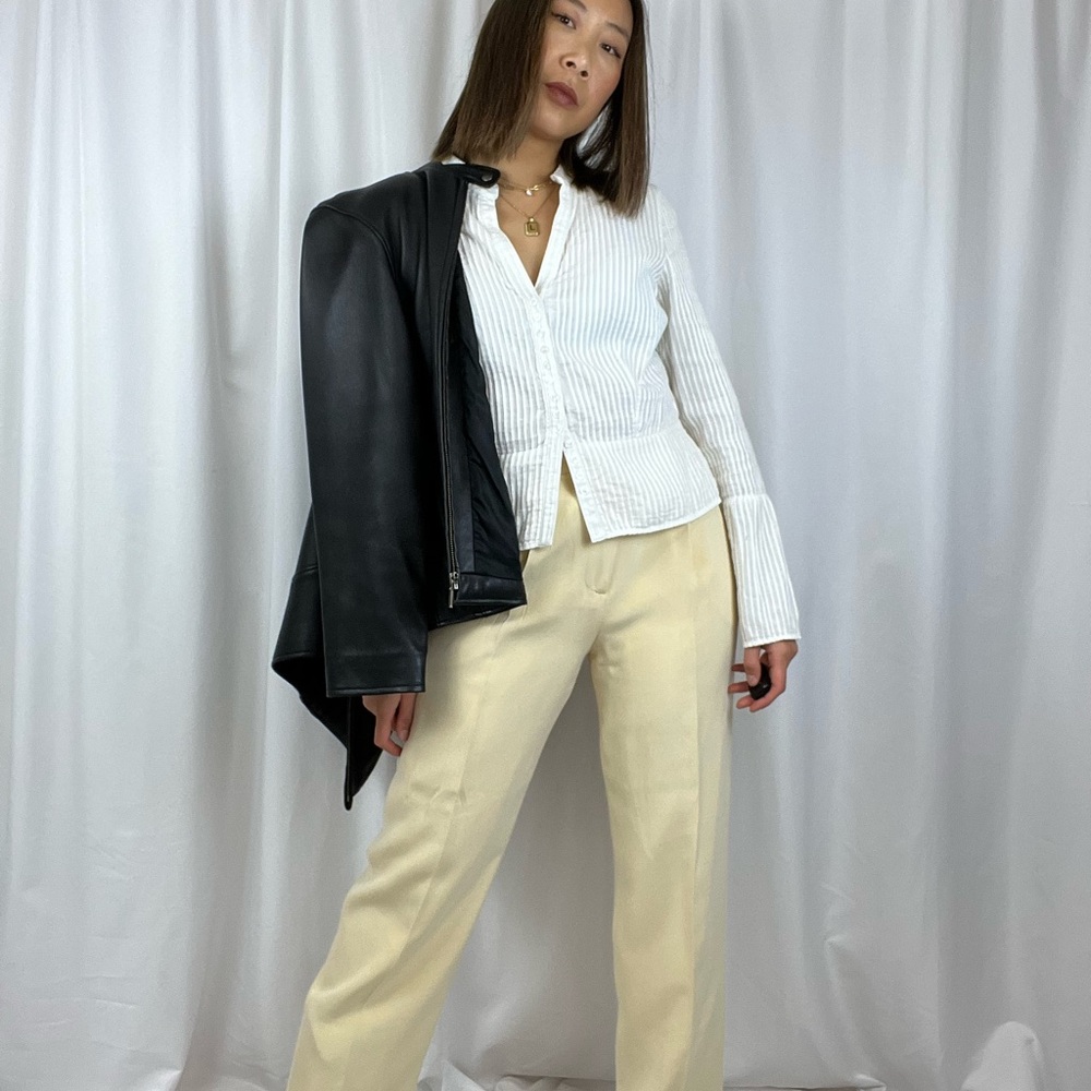 Silk Cream Trousers | waist 26”